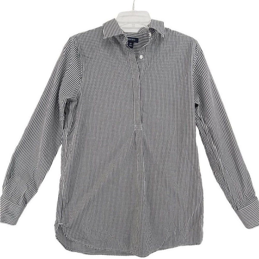 Classic Black and White Gingham Men's Shirt